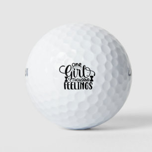 One girl thousand feelings Joke Golf Balls
