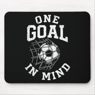 One Goal In Mind Distressed Soccer Net Ball Mouse Mat