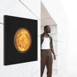 One Golden Dollar 1853 Coin Black Background Canvas Print<br><div class="desc">florenceK
Minimalism and simplicity
Conceptual design</div>