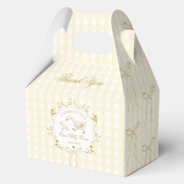 One Goose Gender neutral Wildflower 1st Birthday Favour Box (Front)