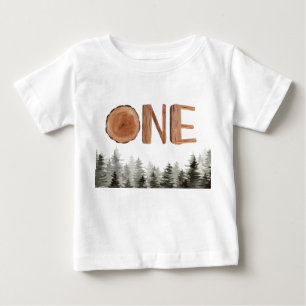 One Green Trees 1st Birthday  Baby T-Shirt