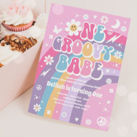 One Groovy Babe Peace Love Party Rainbow Birthday