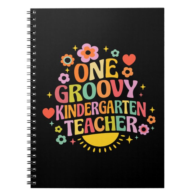 One groovy kindergarten teacher notebook (Front)