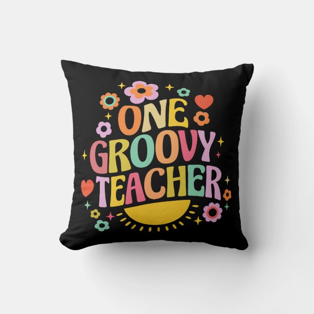 One groovy teacher cushion (Front)