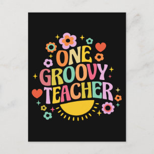 One groovy teacher postcard