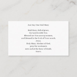 One Hail Mary Business Card