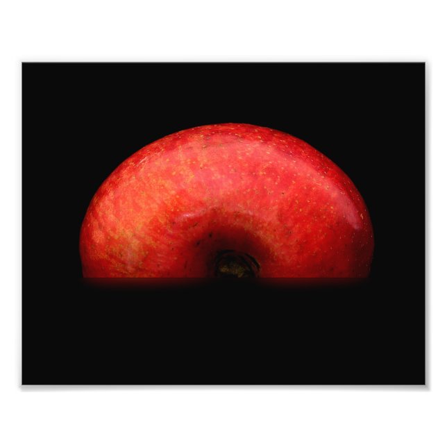One Half of Red Apple Fine Art Photograph (Front)