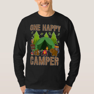 One Happy A Camper Birthday Camping 1st B Day Natu T-Shirt