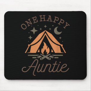 One happy auntie camper 1st birthday camping mouse mat