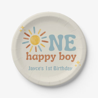 One Happy Boy, 1st Trip Around The Sun Paper Plate