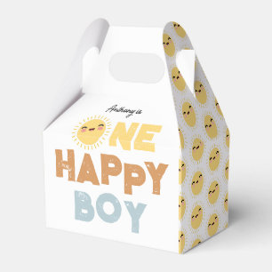 One Happy Boy Birthday Invite 1st Birthday Sun Favour Box