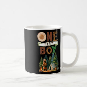 One Happy Boy Camper First Birthday Camping Bear K Coffee Mug