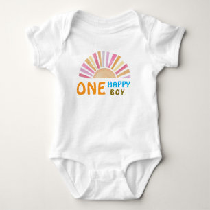 One Happy Boy Sunshine 1st Birthday or Everyday Baby Bodysuit