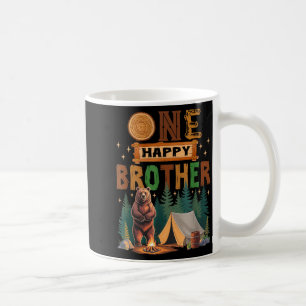 One Happy Brother Camper 1st Birthday Camng Bear  Coffee Mug