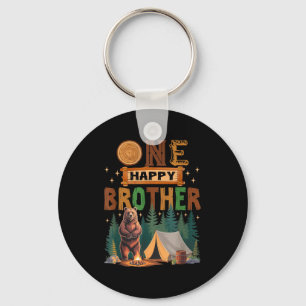One Happy Brother Camper 1st Birthday Camng Bear Key Ring