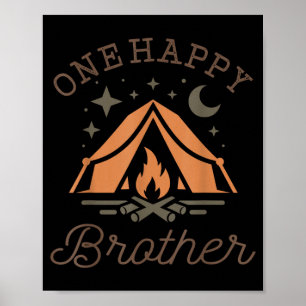 One happy brother camper 1st birthday camping poster