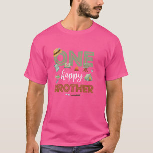 One Happy Brother Camper First Birthday Camping Pa T-Shirt