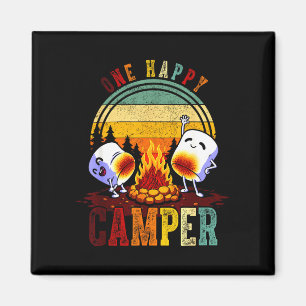 One happy camp retro marshmallow camping trip magnet