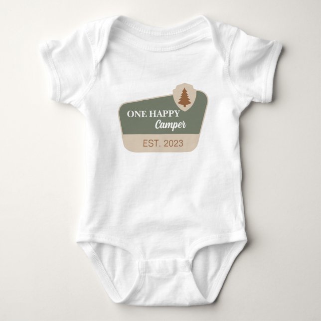 One Happy Camper 1st Birthday Bodysuits & One (Front)