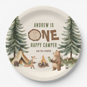One Happy Camper 1st Birthday Paper Plates