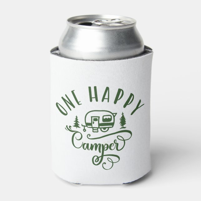One happy camper 1st birthday party can cooler (Can Front)