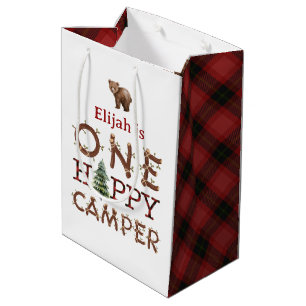 One Happy Camper 1st Birthday Party  Medium Gift Bag