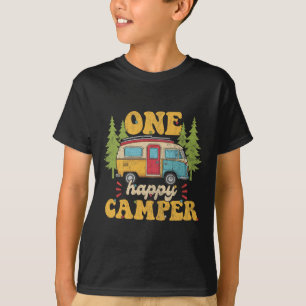 One Happy Camper 1st Birthday Party Retro Mothers T-Shirt