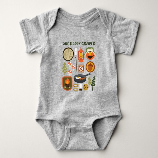 One Happy Camper Baby Bodysuit (Front)