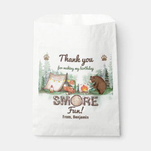 One Happy Camper Bear Forest Birthday Favour Bag