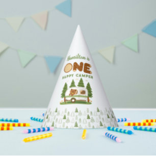 One Happy Camper Bear Party Hat