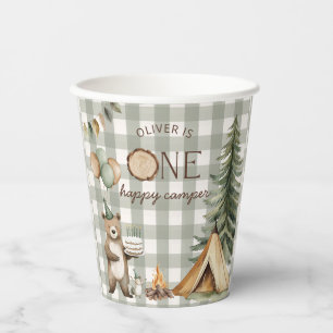 One Happy Camper Birthday Camping 1st Paper Cups