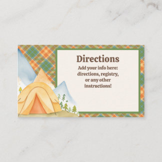 One Happy Camper Birthday Enclosure Card