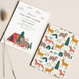 One Happy Camper Birthday Invitation