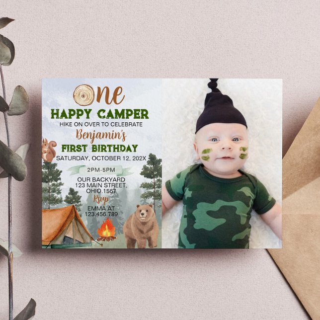 One Happy Camper Birthday Invitation (Creator Uploaded)