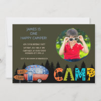 One Happy Camper Birthday Kids Photo