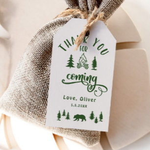 One happy camper birthday party gift tags