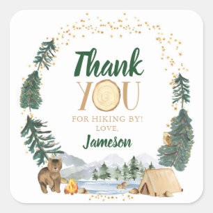 One Happy Camper Birthday Party Stickers