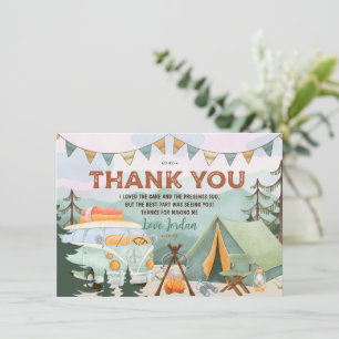 One Happy Camper Birthday Thank You Card