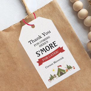 One Happy Camper Boys Birthday  Gift Tags