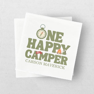 One Happy Camper Boys Birthday  Napkin