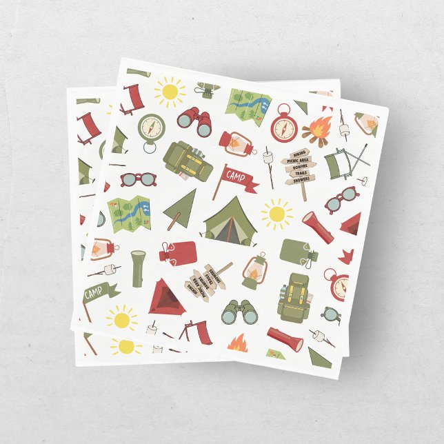 One Happy Camper Boys Birthday  Napkin (Creator Uploaded)