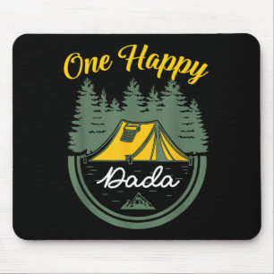 One Happy Camper Dada Birthday Camping Family Matc Mouse Mat
