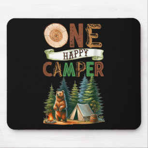 One Happy Camper First Birthday Family Camping Bea Mouse Mat