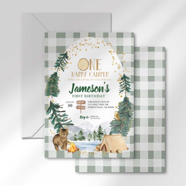 One Happy Camper First Birthday Invitation (Creator Uploaded)