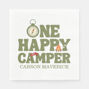 One Happy Camper Kids Birthday Napkin