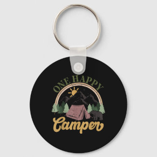 One Happy Camper Matching Family Birthday Party Ca Key Ring