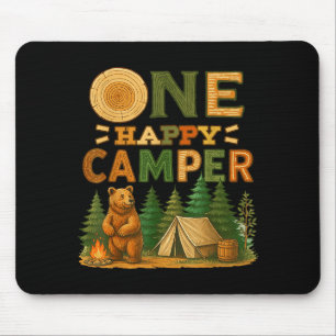 One Happy Camper Matching Family Birthday Party Ca Mouse Mat