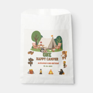 One Happy Camper safari Woodland 1st birthday Favour Bags