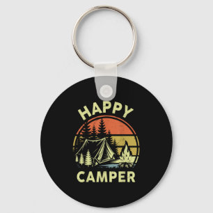 One Happy Camper Toddler Boy Funny Camng Campfire Key Ring