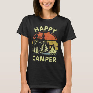 One Happy Camper Toddler Boy Funny Camng Campfire  T-Shirt